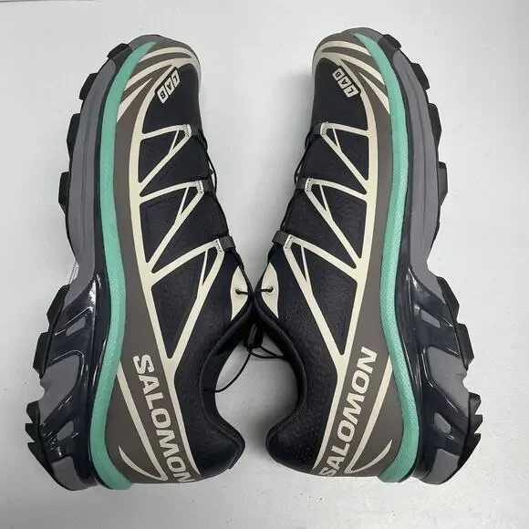 Salomon XT-6 Nine Iron Waterfall L47620500 Size 13 Black Hiking Trail Running